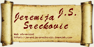 Jeremija Srećković vizit kartica